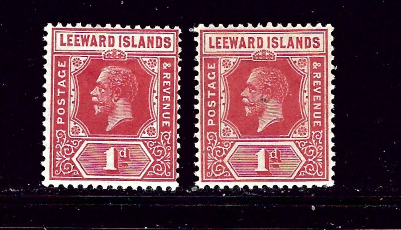 Leeward Is 63 and 63a MH 1921-32 issues