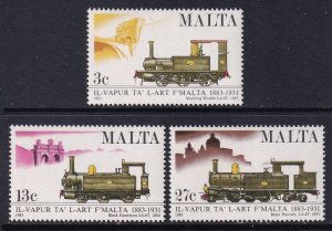 Malta 620-622 Trains MNH VF