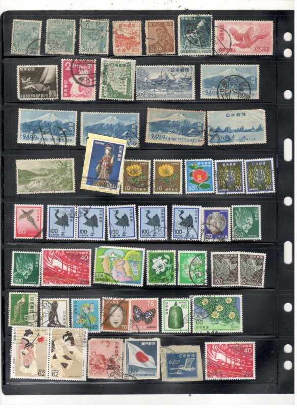 JAPAN COLLECTION ON STOCK SHEET MINT/USED