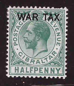 GIBRALTAR Scott MR1 MH* War Tax Stamp 1918