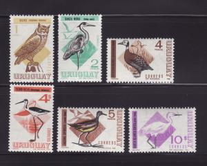 Uruguay 751-752, 754-756 MNH Birds (A)