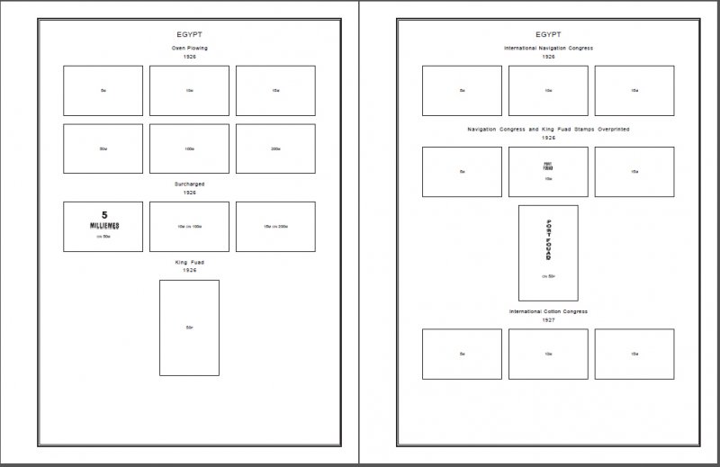 EGYPT STAMP ALBUM PAGES 1866-2011 (310 PDF digital pages)