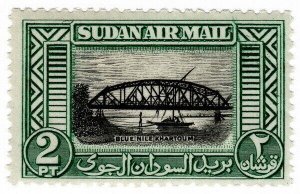 (I.B) Sudan Postal : Airmail 2pt (SG 115)