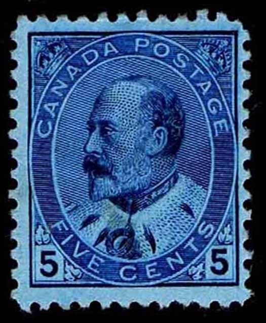 CANADA #91 .05c  DEFINITIVE ISSUE OF 1903-08  OGPH - F/VF - $160.00 (ESP#8435)
