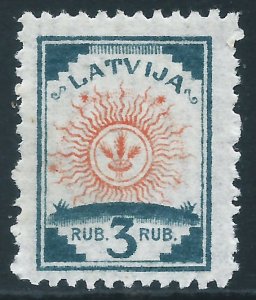 Latvia, Sc #57, 3r MH