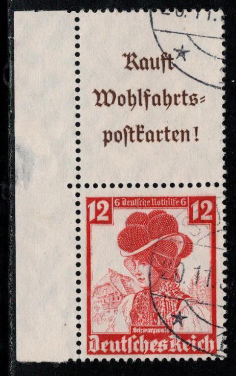 Germany Scott # B74, label A7, used, se-tenant, Mi # S239