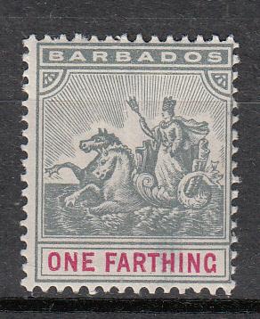 Barbados - 1896 1f Badge of Colony Sc# 70- MNH (9434)