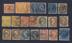 19x Canada Older Stamps #15-51-54-70-71-35-35iii-37-37c-+10 Guide Value=$397.00