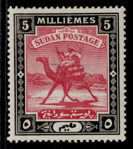 SUDAN QV SG13, 5m carmine & black, M MINT.