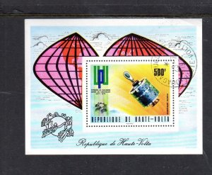 BURKINA FASO #C192 1974 TELSTAR SATELLITE MINT VF NH O.G S/S CTO