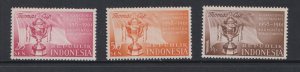 Indonesia 1958 MNH Stamps Scott 457-459 Sport Badminton Thomas Cup
