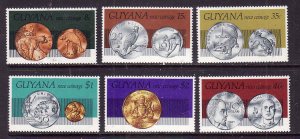 Guyana-Sc#253-8-unused NH set-Coins-1977-