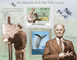 MOZAMBIQUE - 2009 - Sir Peter Scott - Perf Souv Sheet-Mint Never Hinged