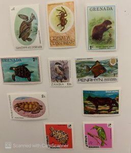 LOT OF 10 STAMPS, MNH , DIFFERENT COUNTRIES, & TOPICS