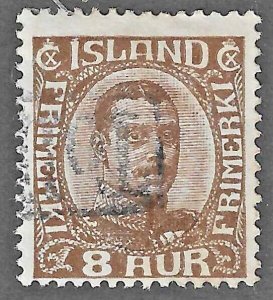 Iceland (1920) - Scott # 114,    Used
