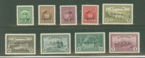 Canada #O1-O10 Unused Single (Complete Set)