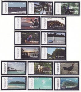 Cook Is.-Sc#1367-81a- id9-unused NH set+sheet-Tourism-Rarotonga-2011-