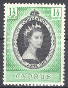 CYPRUS 1953 Queen Elizabeth II coronation MNH VF.