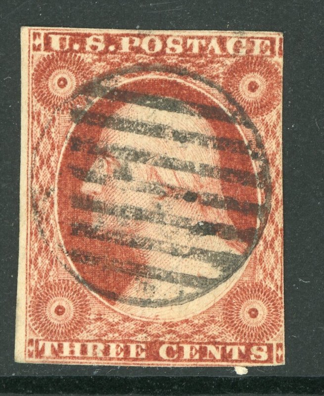 USA 1851 Washington 3¢   Scott #11 VFU R528