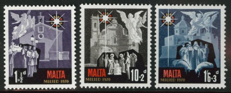 MALTA  Scott B4-6 MNH** stamp set