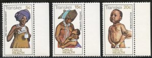 South Africa-Transkei Scott 66-68 - Child Health Issue - SCV $1.35