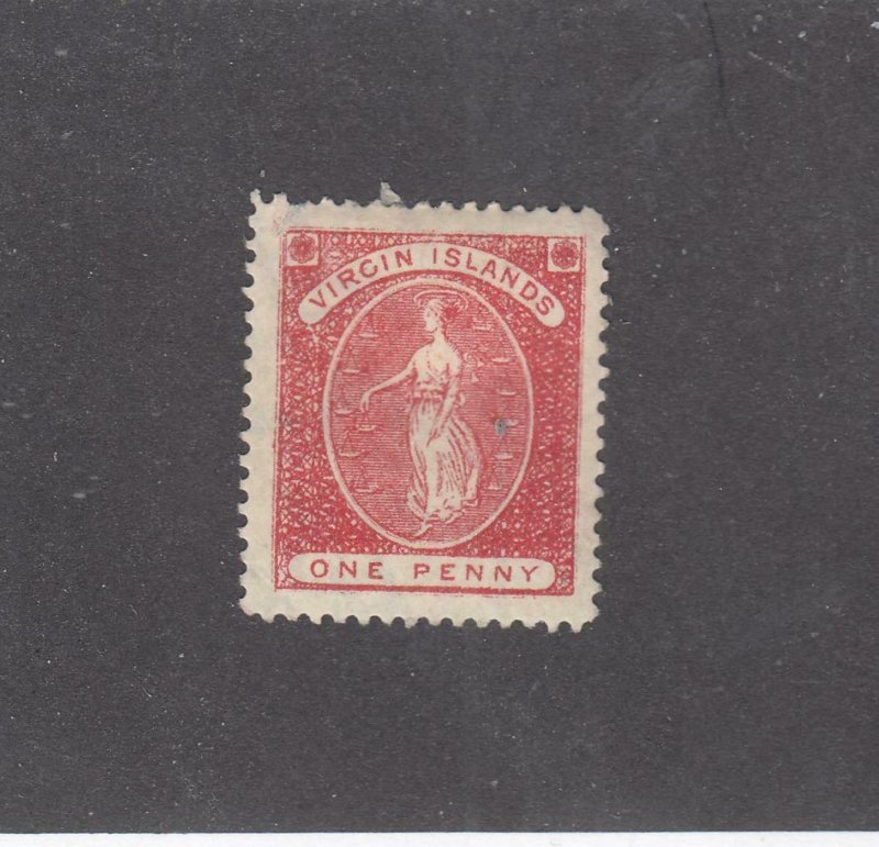 VIRGIN ISLANDS # 14 VF-MH 1p CAT VALUE $50