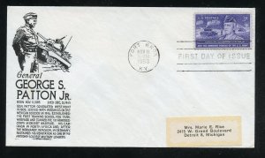 US 1026 General George Patton ADDR Anderson cachet FDC