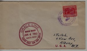 Costa Rica used cover Ship mail 4.1.33