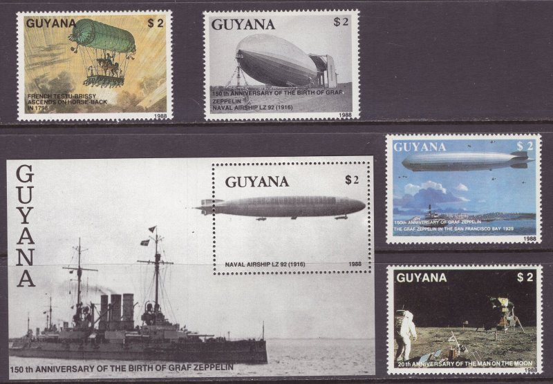 Guyana (1989) #2007A, 2008a,b,c, 2009 MNH