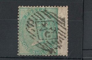 GB 1856 1s pale green well centred wing margin neat '24' numeral odd nibbled p