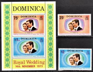 Dominica Scott 372-73a  complete set  F to VF mint OG NH.