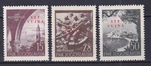 1952 - Yugoslavia Trieste (ZoneB) - Sc#57-59 - MNH**