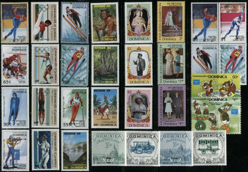 DOMINICA Commonwealth Postage Stamp Collection Caribbean Mint NH VF OG