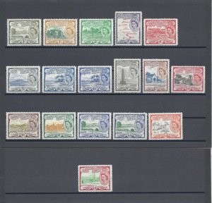 ST CHRISTOPHER NEVIS/ANGUILLA 1954/63 SG 106a/18 + Shades MNH Cat £152.25