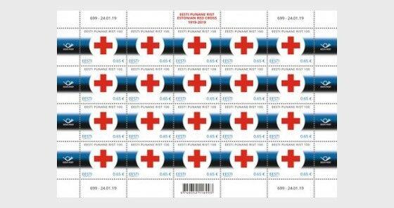 H01 Estonia 2019 Estonian Red Cross 100  Full sheets