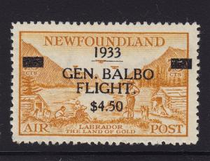 Newfoundland Scott # C18 XF OG mint lightly hinged cv $ 325 ! see pic !