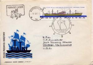 Poland, First Day Cover, Ships
