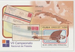 Cuba 2007 Intl Air mail service 80th anniv S/S Sc 4762 MNH C25
