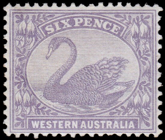 Western Australia Scott 99, Perf. 14 (1906-07) Mint H VF, CV $40.00 M