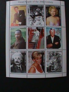 LAOS-1999-GREAT PEOPLE OF THE 20TH CENTURY -MNH-SHEET-VF WE SHIP TO WORLDWIDE