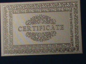 ​UNITED STATES-1862 CAT.#134- 24 KARAT GOLD REPLICA $100-VF WITH CERTIFICATE