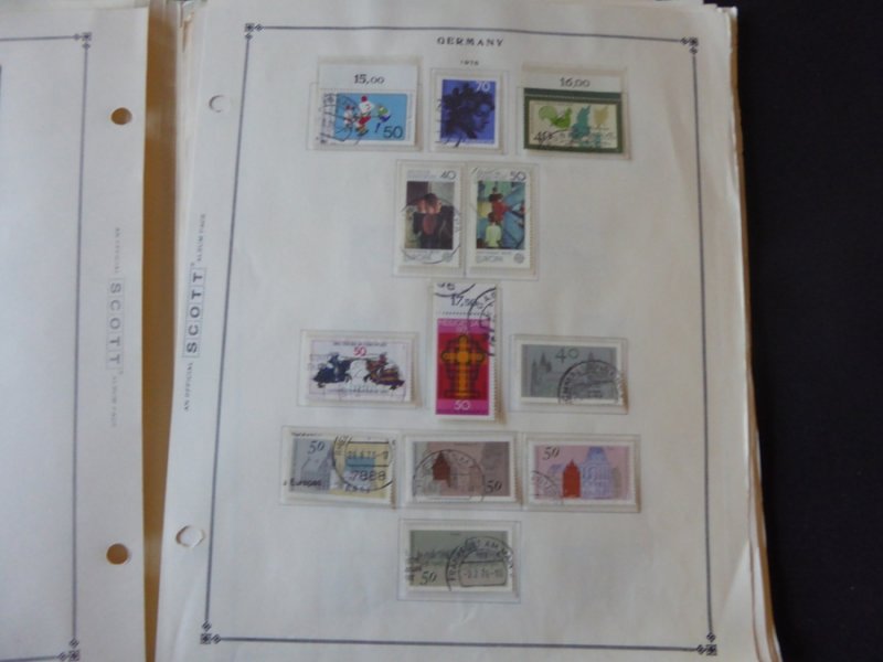 Germany and Area 1975-1977 Mint/Used Stamp Collection on Scott Int Album Pages