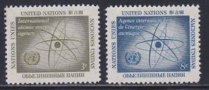 UN - NY # 59-60, Atomic Energy Agency, Hinged