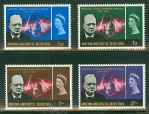 BRITISH ANTARCTIC TERR #16-19 Complete Churchill set, og, NH, VF, Scott $46.35