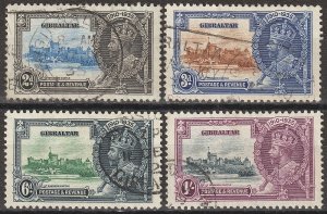 EDSROOM-16957 Gibraltar 100-103 Used 1935 Complete Silver Jubilee George V CV$43