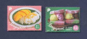 SINGAPORE  - Scott 1746-1747 & 1747a  - MNH - food dessert - 2015