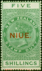 Niue 1918 5s Yellow-Green SG35 Fine LMM