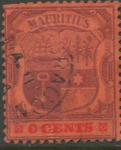 STAMP STATION PERTH Mauritius #104 Coat of Arms Used Wmk 2 - 1895-1904
