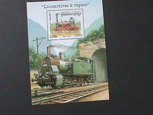 ​CAMBODIA-1999-SC#1803-  ANTIQUE CLASSIC TRAIN MNH S/S VF HARD TO FIND