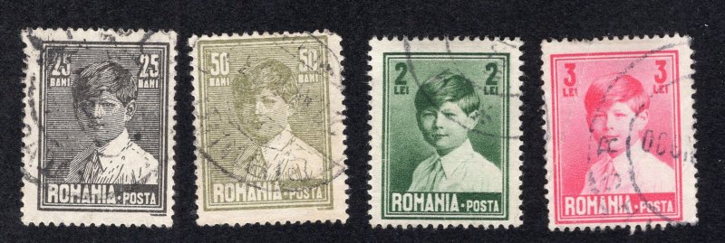 Romania 1928 25b, 50b, 2 l & 3 l Michael, Scott 320, 322, 324-25 used